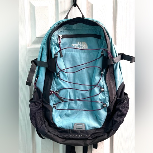 The North Face Borealis School College Travel Hike Aqua Green Large Backpack - Picture 2 of 14
